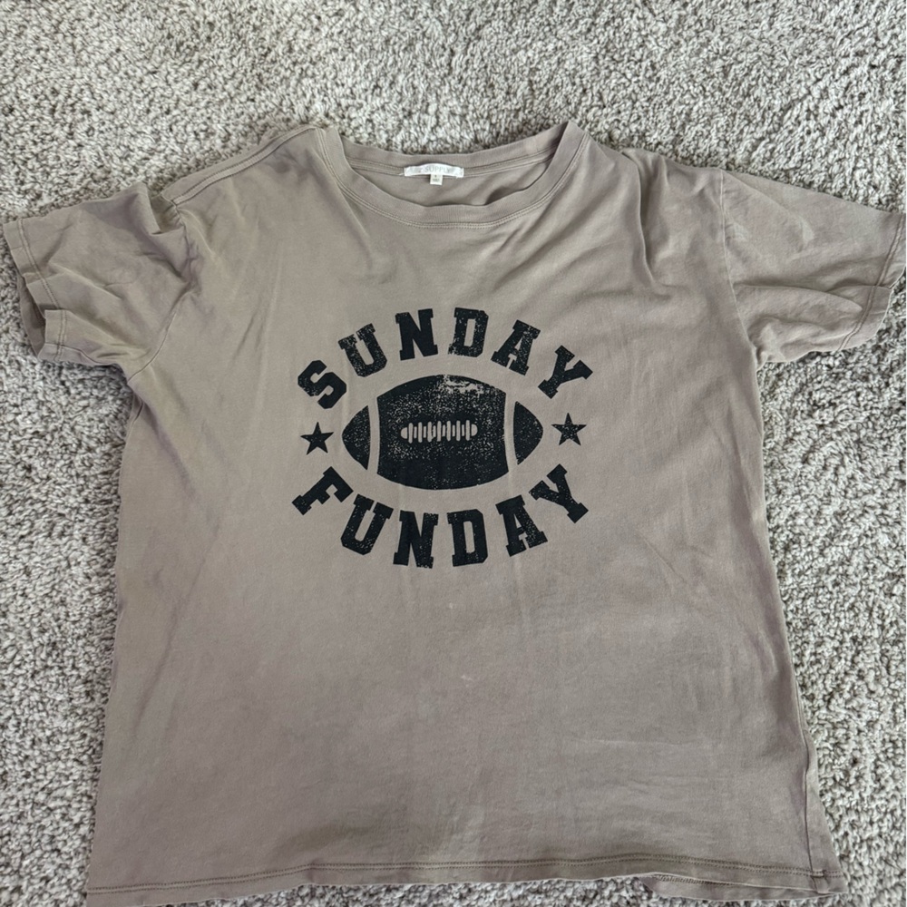 Z Supply Taupe Casual Tee